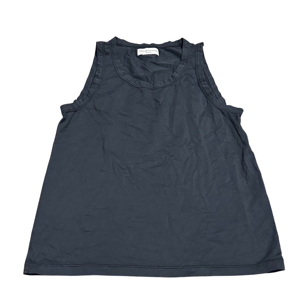 Officine Generale Paris 6e Tino Tank Top Gray Cotton Mens Small S22MTEE238